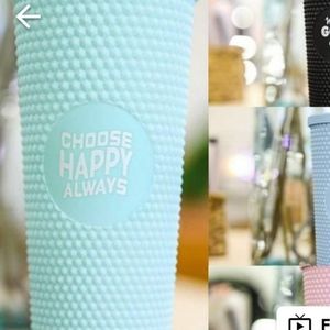 Choose Happy Always Blue Textured Tumbler by Jadelynn Brooke